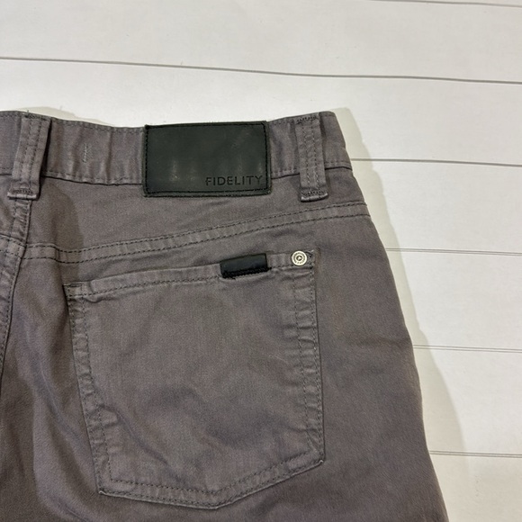 Fidelity mens 34x28 gray Havana twill straight fit denim jeans EUC - Picture 6 of 6